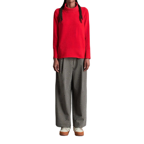 Dolcevita Donna con spacchi laterali Rosso RRD- Francavilla Moda